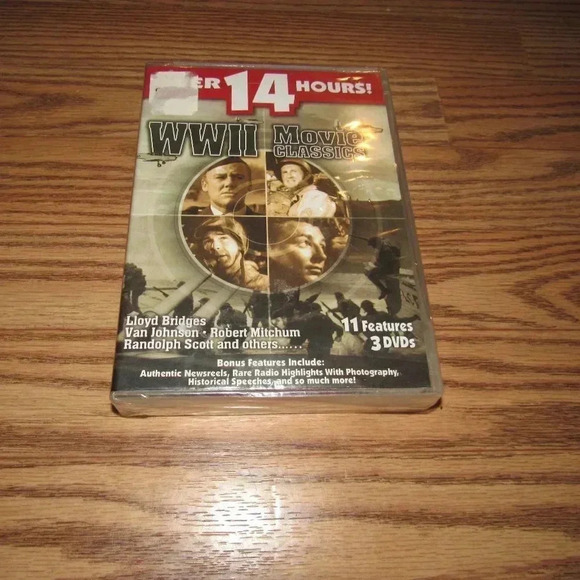 WWII Movie Classics (11 features; 3 DVD Set)~Over 14 hours~SEALED! - Picture 1 of 3